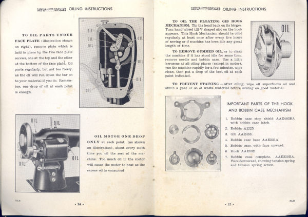 New Home Electric Rotary — Part 2, printed pages 14–25 manual cover