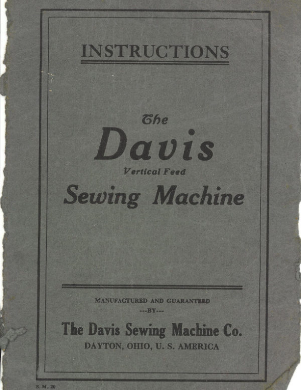 Davis Vertical Feed manual cover