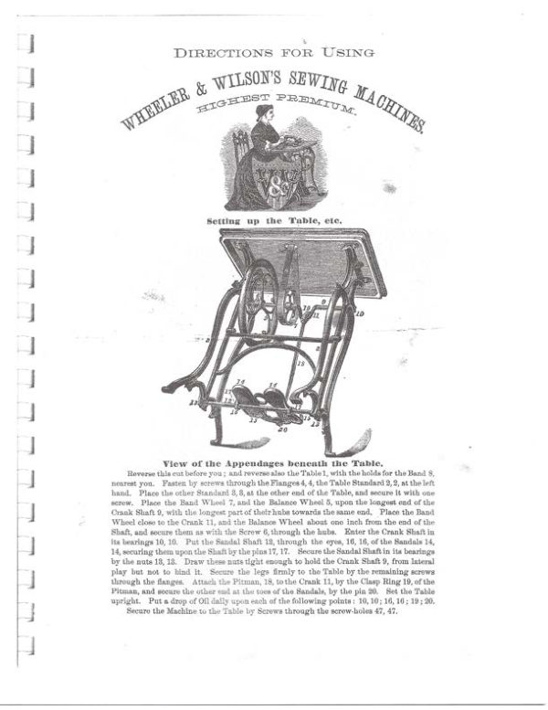 Wheeler & Wilson Curved Needle manual cover