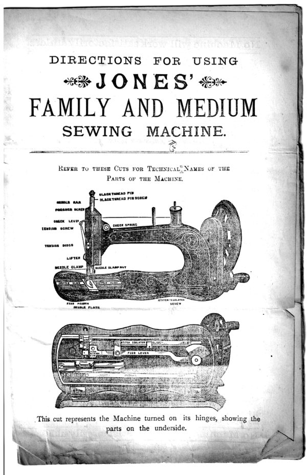 Jones Family & Medium (black and white scan) manual cover