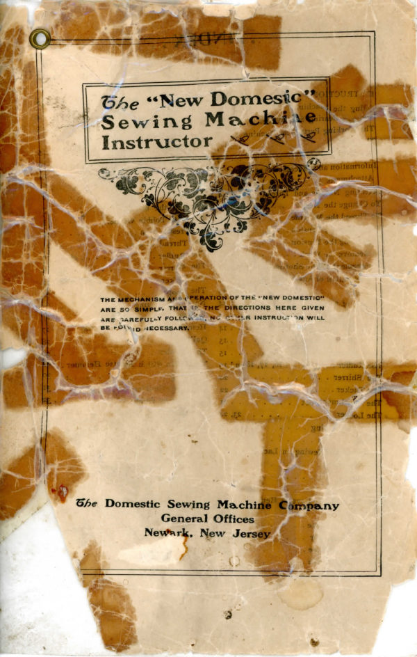 Domestic 'New Domestic' Sewing Machine Instructor manual cover