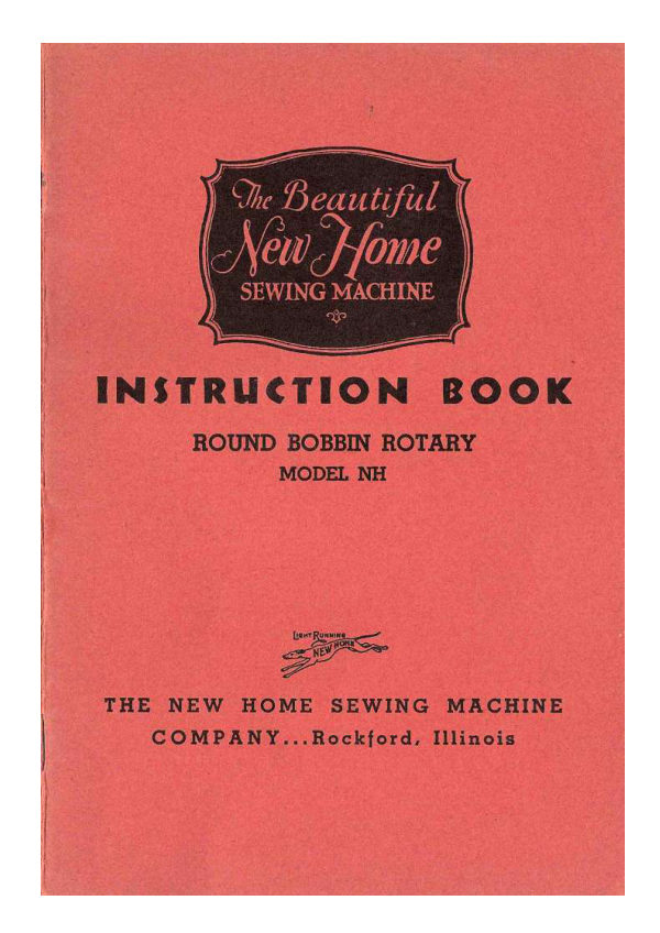 New Home NH manual cover