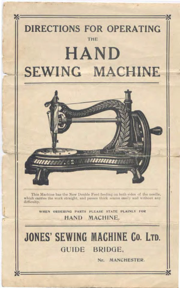 Jones Hand Machine manual cover