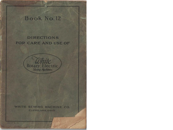 White Rotary Electric — Book 12 manual cover