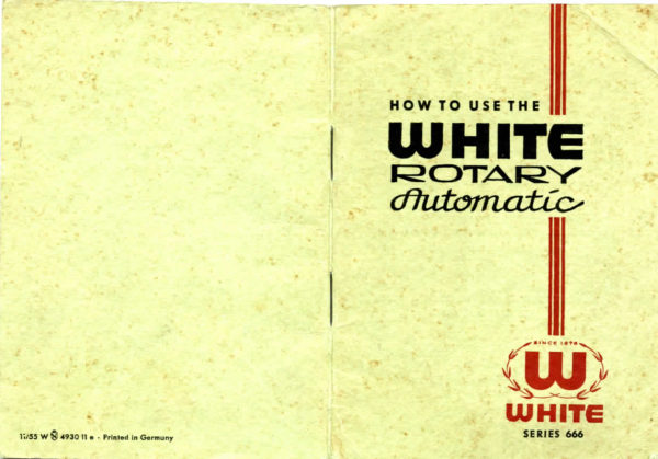 White Rotary Automatic Series 666 manual cover