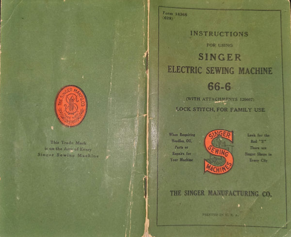 Singer 66-6 manual cover