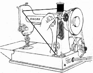 Singer 221K Featherweight (white) illustration