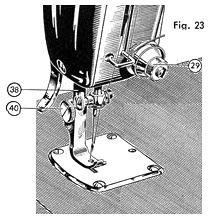 Fischer-Mewa Freia (Free Arm) in German and English illustration