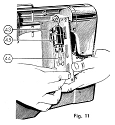 Fischer-Mewa Freia (Free Arm) in German and English illustration