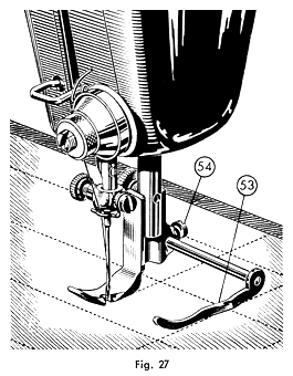 Fischer-Mewa Freia (Free Arm) in German and English illustration